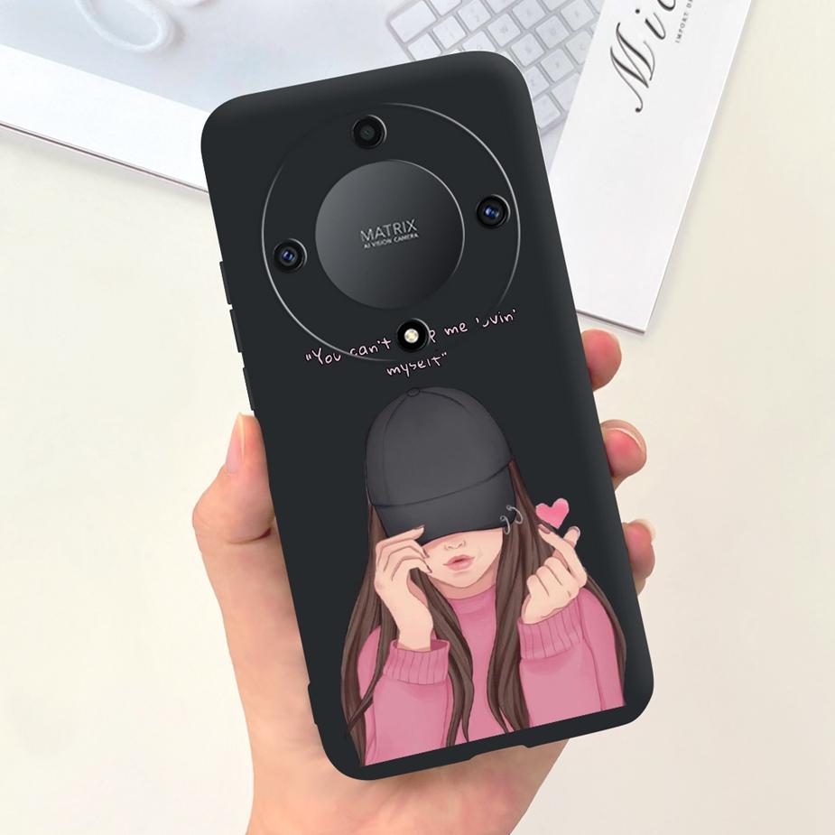 Für Honor Magic6 Lite Hülle Honor X9b Hübsche Mädchen Sonnenblumen Hülle Weiche Silikon Handyhülle Für Honor Magic6 Lite HonorX9b Bumper