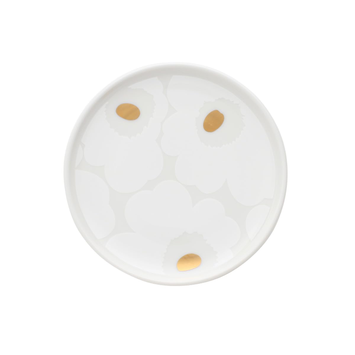 

Marimekko Unikko Small Plate, 13.5cm, White and Gold, 72868 072868 120 [Parallel Import]