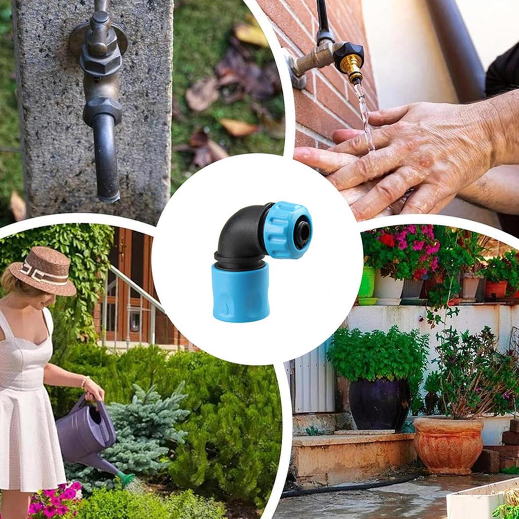 ABS Garden Water Connector Soft Water Pipe Elbow Faucet Joint Garden Irrigation Hose Rapid Connection Adapter