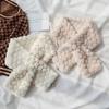 Thickened Cross Scarf Cold-proof Knitted Neckerchief Elegant Neck Collar  Outdoor
