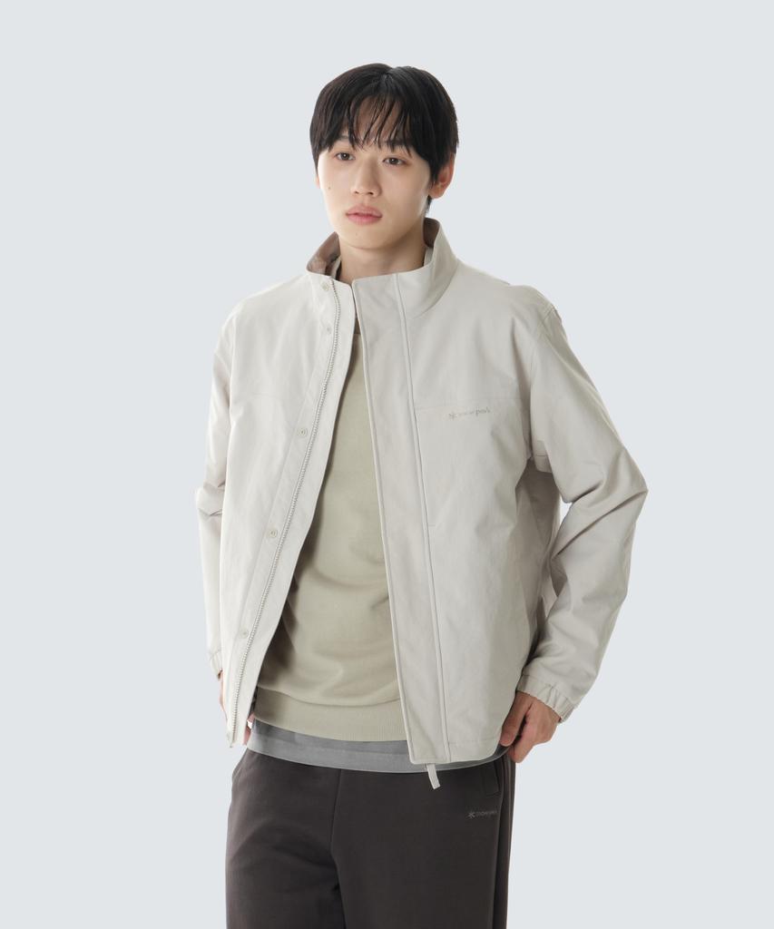 SNOWPEAK APPAREL Camp Dry Stand Neck Windbreaker (S26Fmfwb62) Light Beige