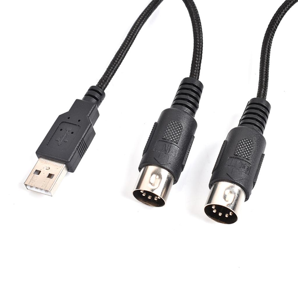 DOREMiDi MIDI To USB A Interface MIDI Cable Adapter for Editing Recording Track Audio MIDI Cable USB Converter Built In