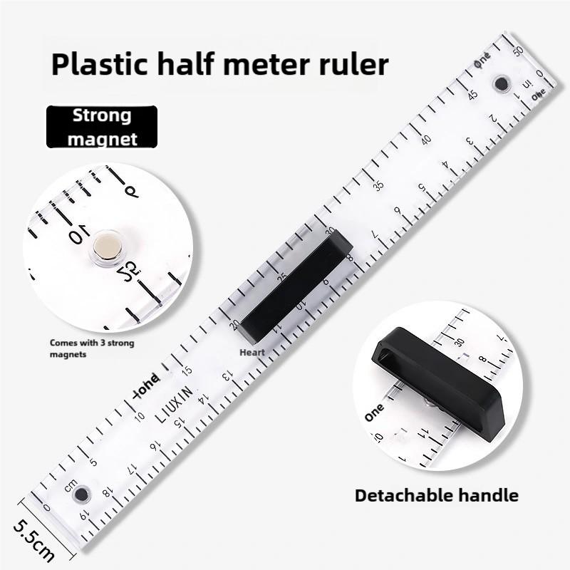 Large Math Geometry Rulers Plastic Geometry Tool for Blackboard White Board Teachers Class Geometry Math Set 40cm