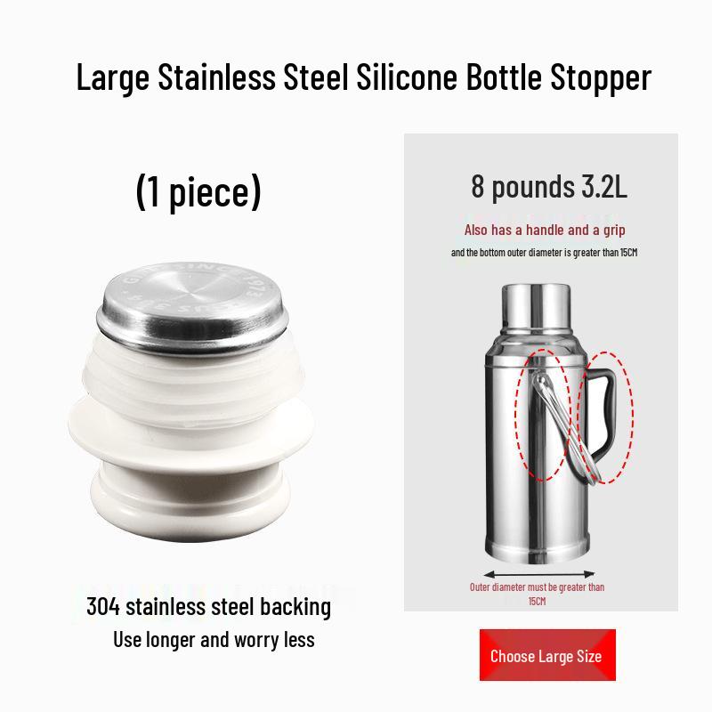 

Силіконова пробка з нержавіючої сталі для термоса для пляшки з гарячою водою