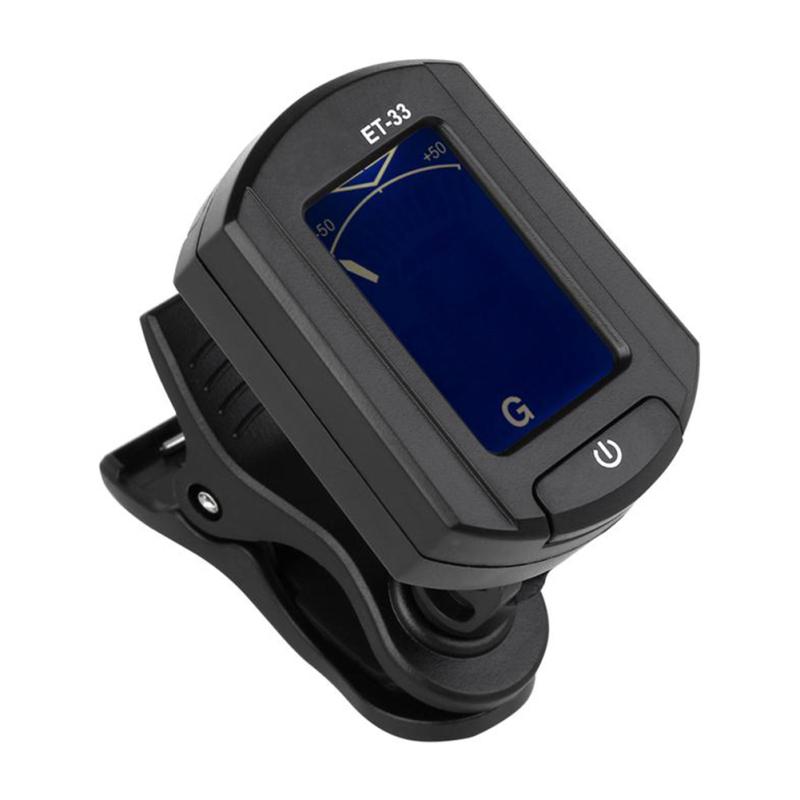 ENO ET-33 Mini tuner pentru chitară cu clips LCD digital cromatic chitară bas vioară ukulele bas cromatic
