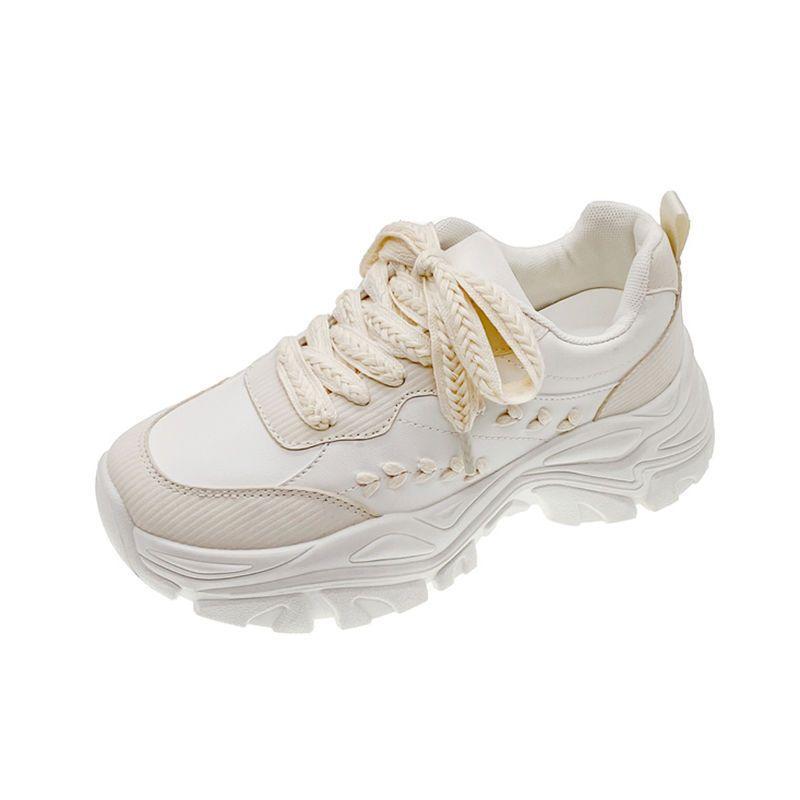 Fashion Thick Soled Height Increasing Womens Sport Shoes Women Breathable Chunky Platform Sneakers Women Running Shoes