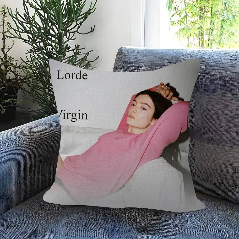 Singer Lorde Virgin Doublesided Printed pillow cover Short plush Suitable living rooms bedrooms sofas throw cushion cover
