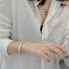 Elegant Simple Women Rings Cold Wind Irregular Liquid Flow Line Glossy Ring Female Solid Simple Basic Models Finger Ring