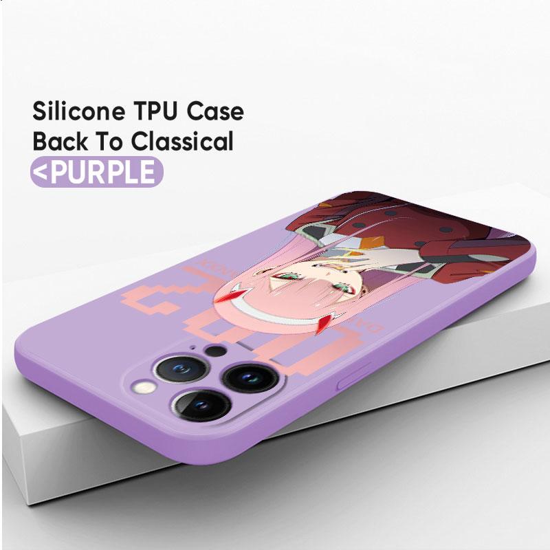 Zero Two Peoples Case For Samsung Galaxy A73 A52 A33 A52s A23 A72 A22 A13 A13 A12 A32 A53 A42 Soft Square Liquid Cover