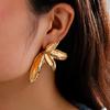 6Pcs/Set Retro Gold Color Irregular Long Earrings for Women Geometric Creative Piercing Earring Fashion Aesthetics Party Jewelry