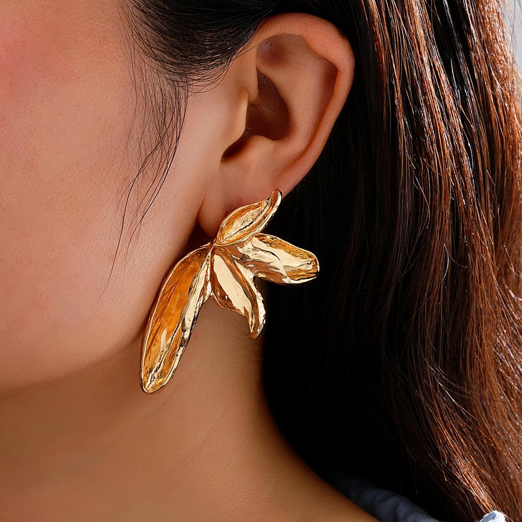 6Pcs/Set Retro Gold Color Irregular Long Earrings for Women Geometric Creative Piercing Earring Fashion Aesthetics Party Jewelry