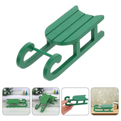 Desktop Schlitten Ornament Urlaub Snowboard Mini Ski Ornamente Holz Weihnachten Hängen Schlitten Dekoration