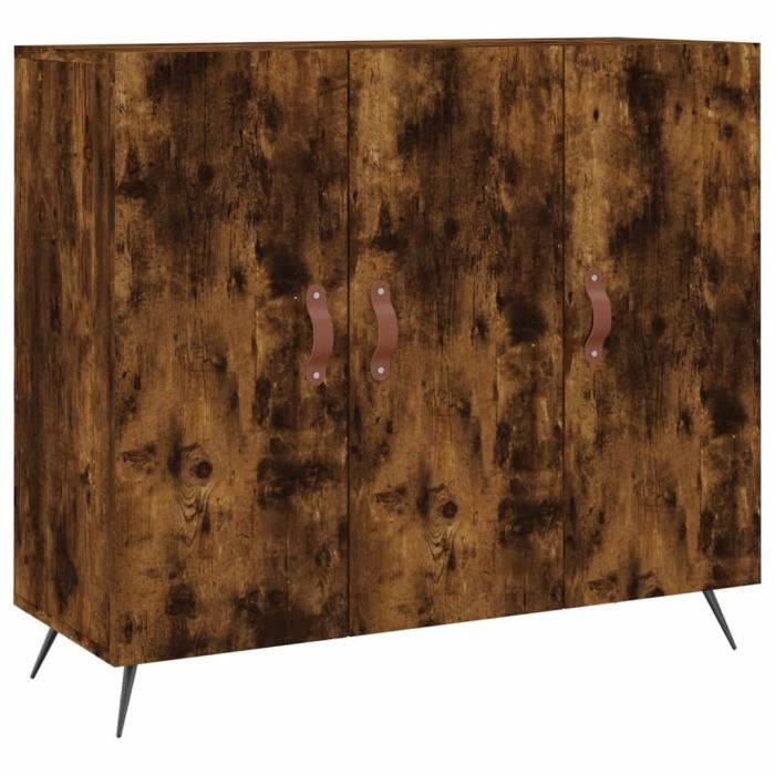 VidaXL Buffet chêne fumé 90x34x80 cm bois d'ingénierie 828081