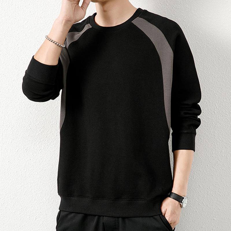 Мужской спортивный свитер для отдыха, мужской пуловер с круглым вырезом, свитер с длинными рукавами, мужской свободный свитер M
