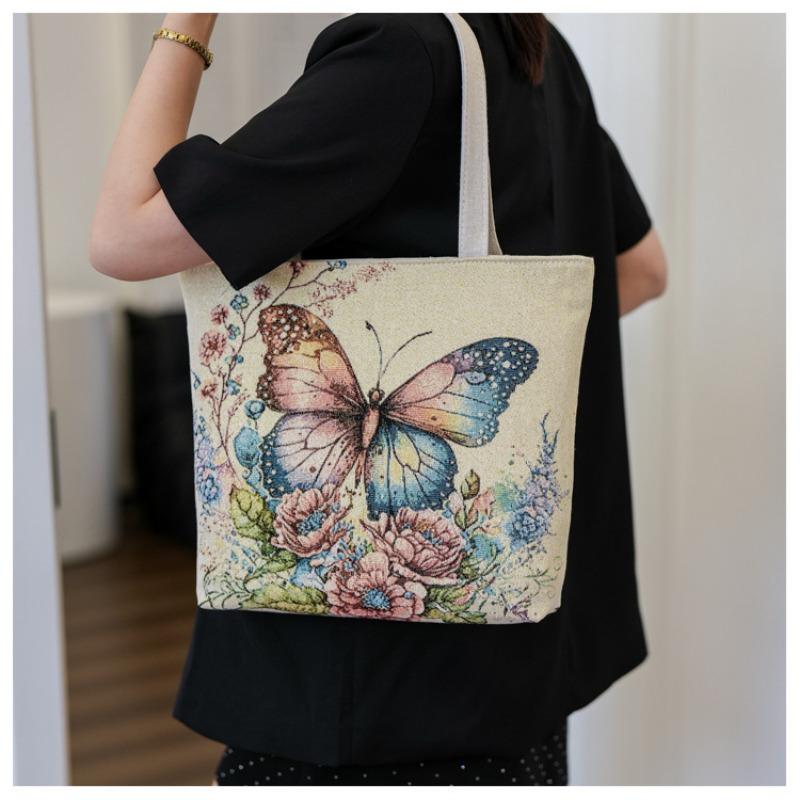 Retro simple classical style national flower gold silk embroidery craft change bag cosmetic bag mobile phone bag