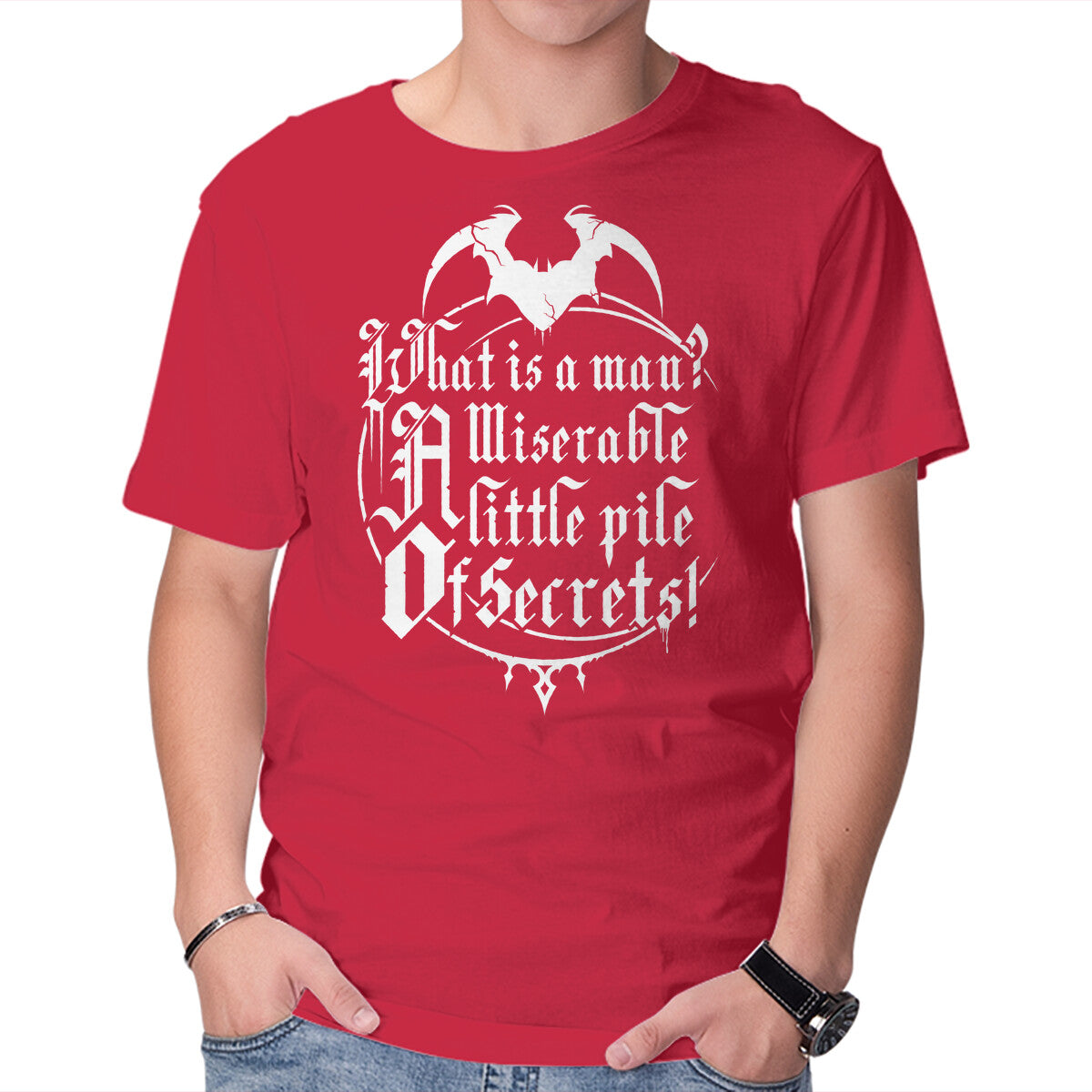 Unisex Crew Neck T-Shirt What Is A Man Graphic Short Sleeve Casual Tee S