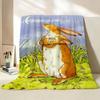 PictureBook G Guess How Much I Love You Throw Flannel Throw Blanket Suitable for Sofa Living Room Bedroom