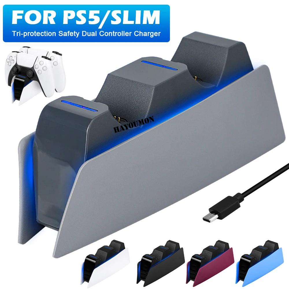 5 COLORS for PS5 Controller Charging Dock Dual Fast Charger Station for PS5 Type-C & PS5 Edge Game Controller  Indicator