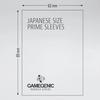Protège-cartes japonais - Gamegenic - Lot de 60 - Dos opaque noir - Aspect brillant - Format 62x89 mm - Sans acide
