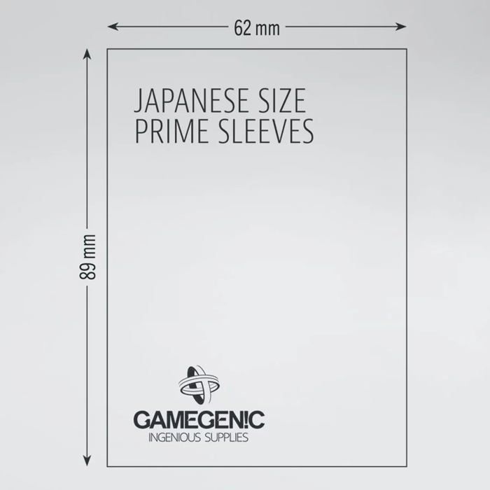 Protège-cartes japonais - Gamegenic - Lot de 60 - Dos opaque noir - Aspect brillant - Format 62x89 mm - Sans acide