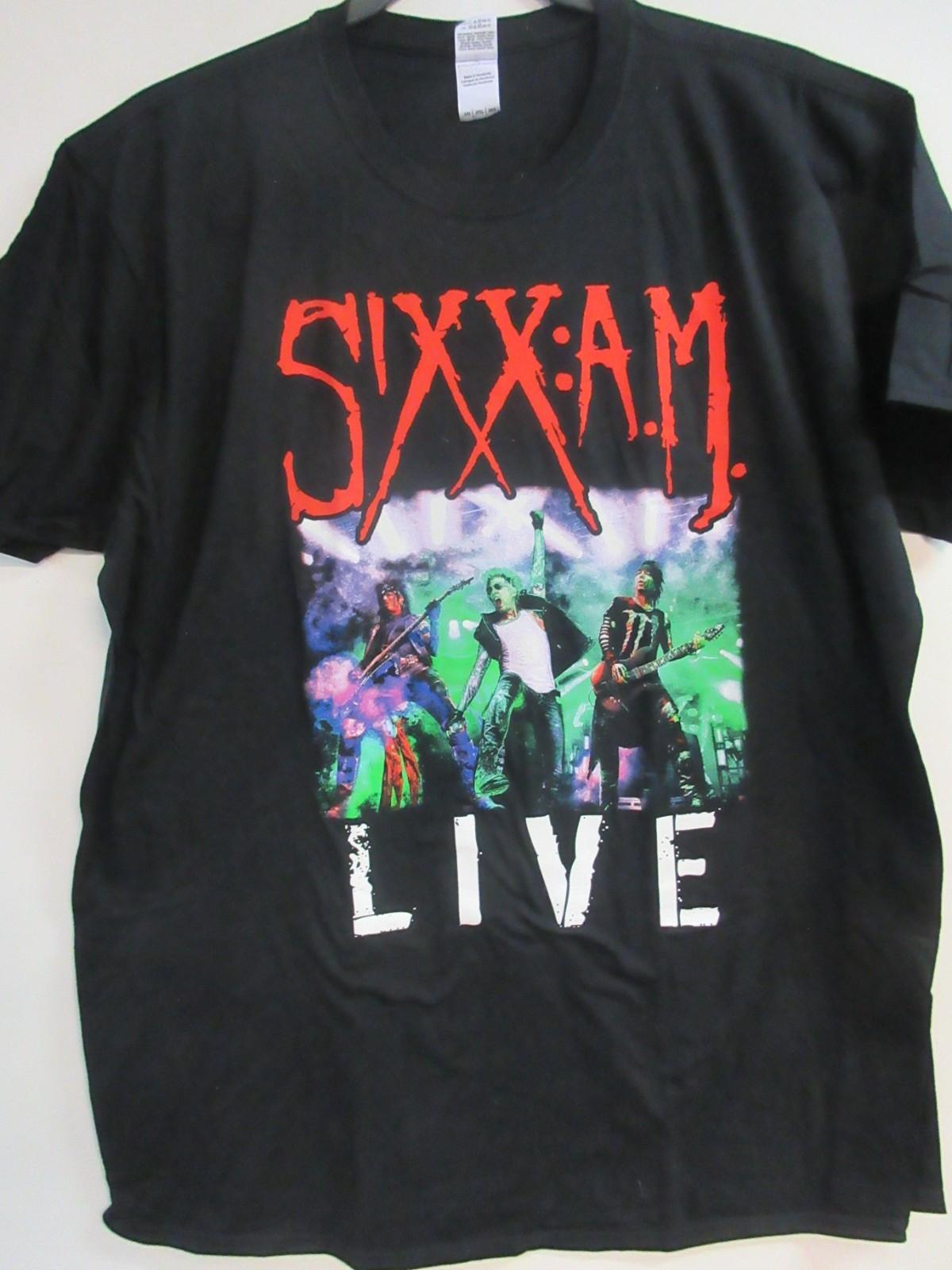 SIXX AM OFFICIAL MERCH LIVE 16 BAND CONCERT NIKKI SIXX MUSIC T- 2XL / XXL Unisex T-Shirt M