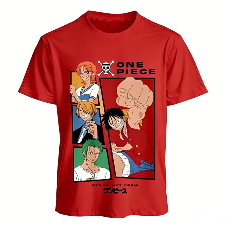 One Piece Anime Luffy Straw Hat Crew Cotton T Shirt Men Women 2026 Summer Graphic Print Casual Short Sleeve Tee Streetwear Tops