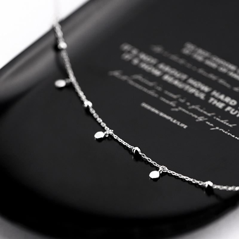 Necklace Shiny Exquisite Round Pendant Choker Birthday Party Gift Women's Fine Jewelry