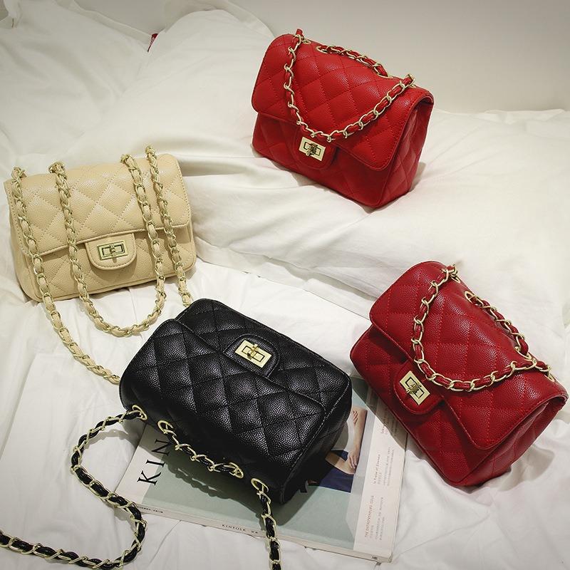 Temperament Shoulder Bag Autumn and Winter Fashion New Casual Trend Women's Simple Small Bag Diamond Chain Bag