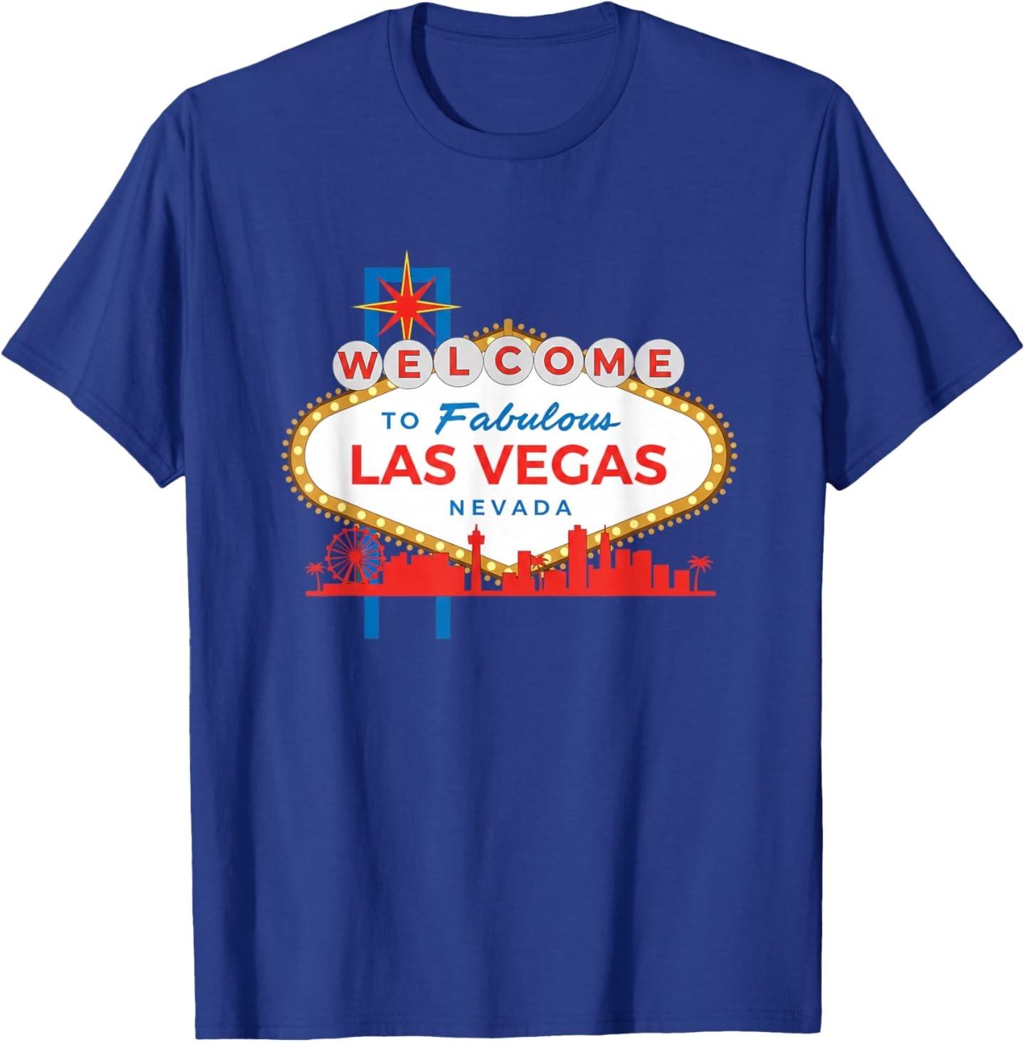 Welcome to Fabulous Las Vegas Nevada Sign Iconic Casino T-Shirt S разноцветный