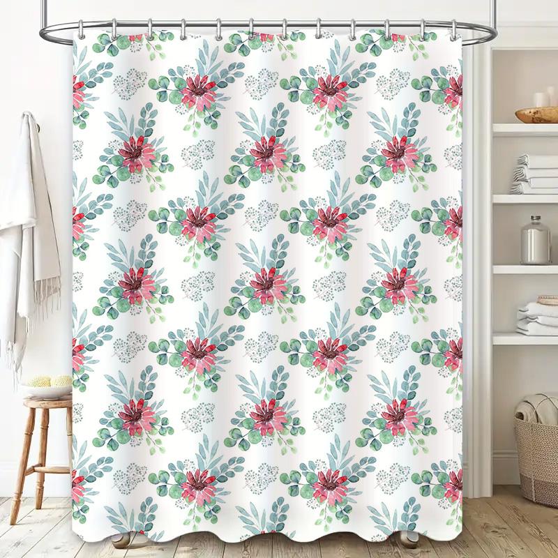 Vintage Floral Wasserdichter Duschvorhang Luxuriöse Dekorative Badtextilien Wandbehang Dekoration Für Zuhause Badezimmer