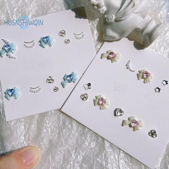 10ks Bow Nail Charms Dragon Heart Resin 3D Ekologické kosmetické doplňky pro krásné a okouzlující nehty
