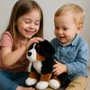 Superrealistisches Berner Sennenhund Plüschtier 9,8 Zoll, Simulationsdesign, weich und niedlich, kindersicherer Familienbegleiter, Healin
