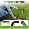 Iron Weeding Rake 2.0,7 Teeth Carbon Steel Garden Weeder Rakes,Iron Rake for Yard Lawn and Garden,Heavy-Duty Gardens Hand Weeder Puller Tool