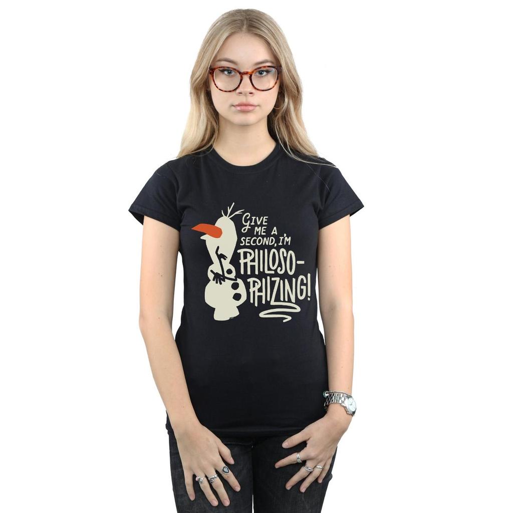 Disney Womens/Ladies Frozen 2 Olaf Philosophizing Cotton T-Shirt