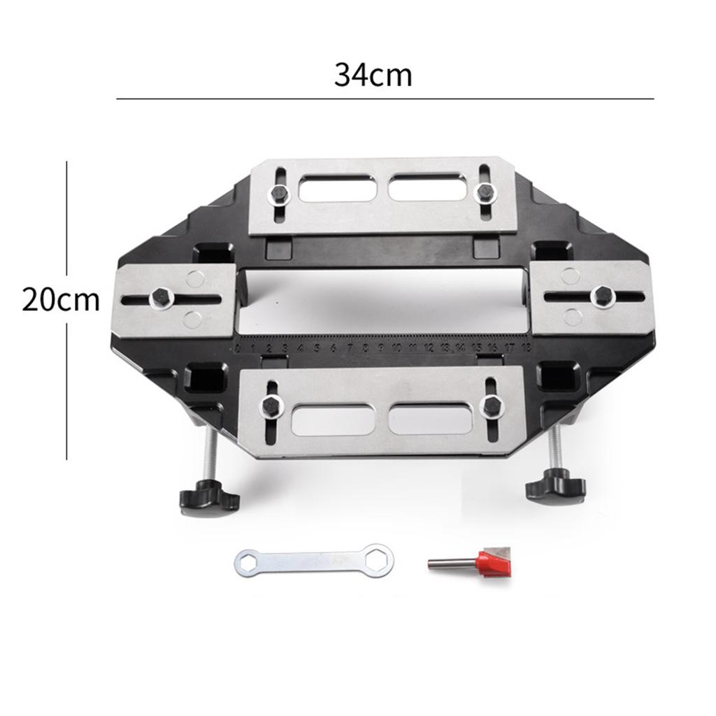 Door Hinge Jig Lock Guide Plate Slotting Hinge Hole Drilling Guide Slot Tool