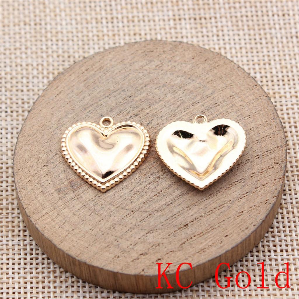 Big Heart Shaped Charms Pendant For Bracelet Necklace Jewelry Making Craft Findings
