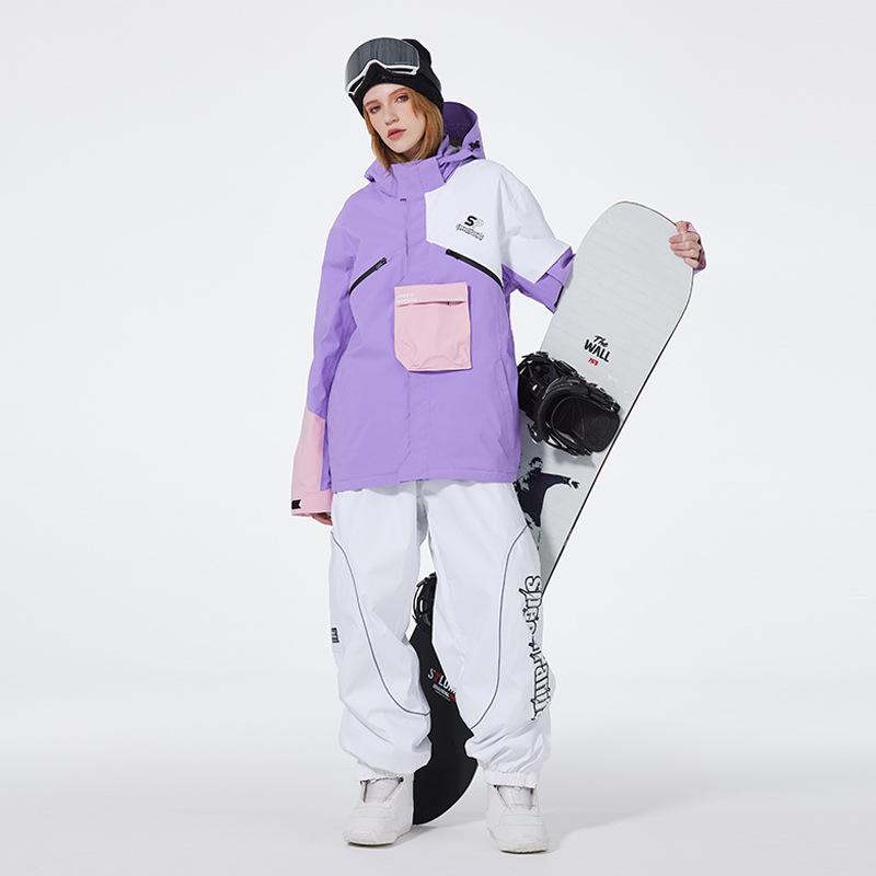 Herren- und Damen-Skianzug Outdoor Winter Warm Snowboardanzug Wasserdicht Winddicht Skijacke und Hose Set Übergröße Atmungsaktiv Isoliert Schneeanzug
