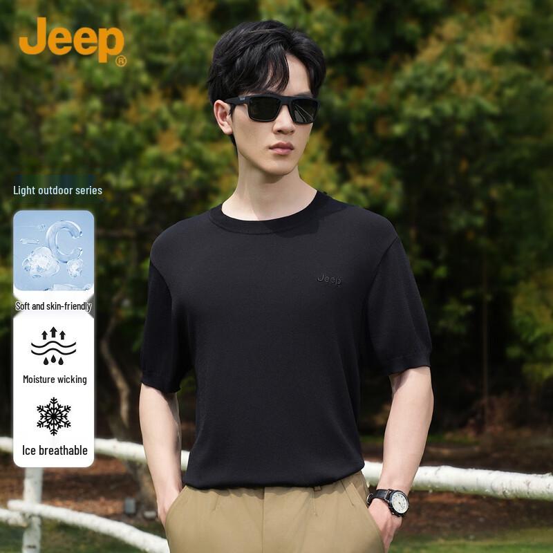

JEEP Men s Summer Round Neck Short Sleeve T-Shirt XL