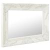 VidaXL Miroir mural style baroque 50x40 cm Blanc 320308
