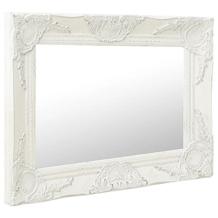 VidaXL Miroir mural style baroque 50x40 cm Blanc 320308