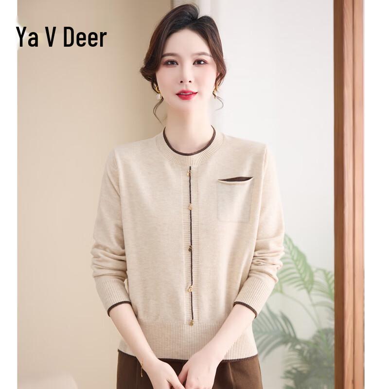 Yalu Damen Strick-T-Shirt für den Frühling