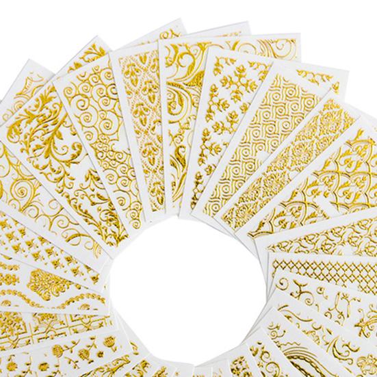 Yousheng 20Pcs/Set Manicure Decal Universal Lightweight Paper Metal Hot Pattern Nail Decal for Women