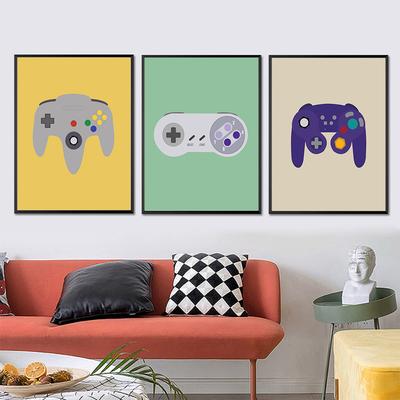 Gaming Jungen Wandkunst Bilder Videospiel Controller Poster und Drucke Gamer Geschenk Leinwandbild E-Sports Zimmer Kinderzimmer Dekor