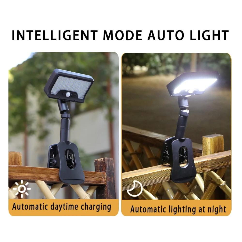 Super Bright Clip-on Solar Outdoor Light with Motion Sensor Waterproof 3 Lighting Modes Solar Lamp for Yard Garden Fence Camping