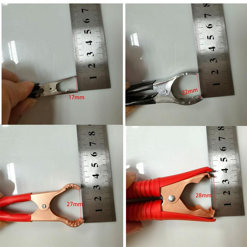 1 Pair Alligator Clips Probe Crocodile Clip Clamps Connector 5A 30A 50A 100A Test Lead Car For Test Electrical DIY Tool