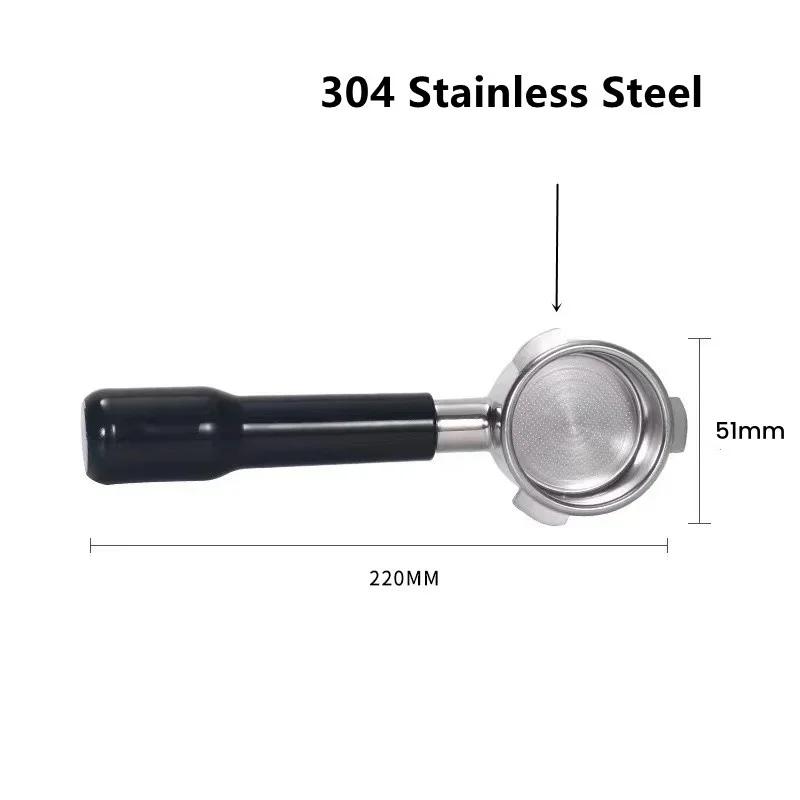51mm Bottomless Portafilter Filter Fits Linea Classic EM450M,Mr. Coffee Espresso, Electrolux, CASABREWS CM5418,Essential,Sangkee