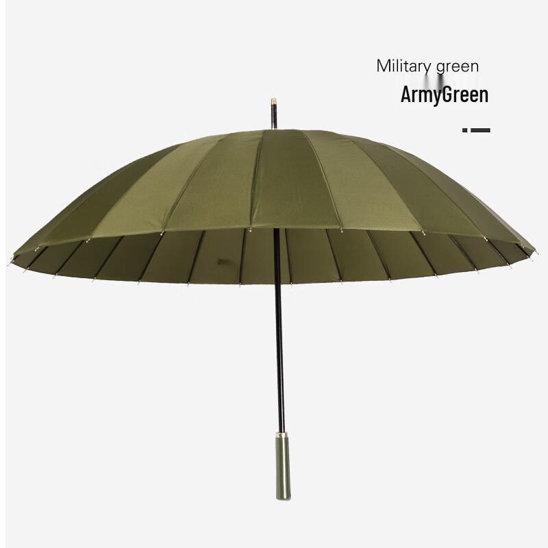 Moe Partner 24-Rib Oversized Straight Handle Umbrella Manual 24-Rib Straight Rod Pongee