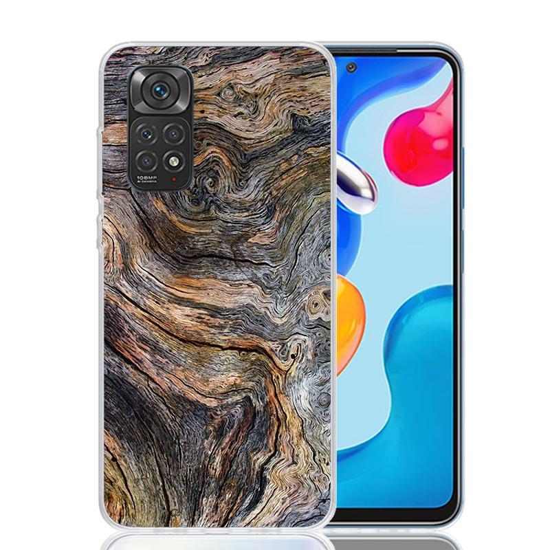 Wood Wooden Pattern Case Phone Cover for Xiaomi Redmi Note 14 13 12S 12 11S 11 11T 11E 10S 10 Pro Plus 5G Trend Fundas Note 13 1