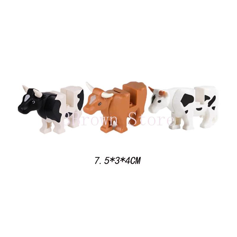 Afrikanische Wildtiere Bausteine Set Löwe Elefant Kamel Hirsch Wolf Giraffe Spielzeugmodell für Kinder Kreatives Kindergeschenk Stein S041
