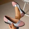 Fashion 2025 Spring New Women's Shoes Fashion Color Blocked Shoes Light Mouth Pointed Flat Bottom Small Single Shoes for Women